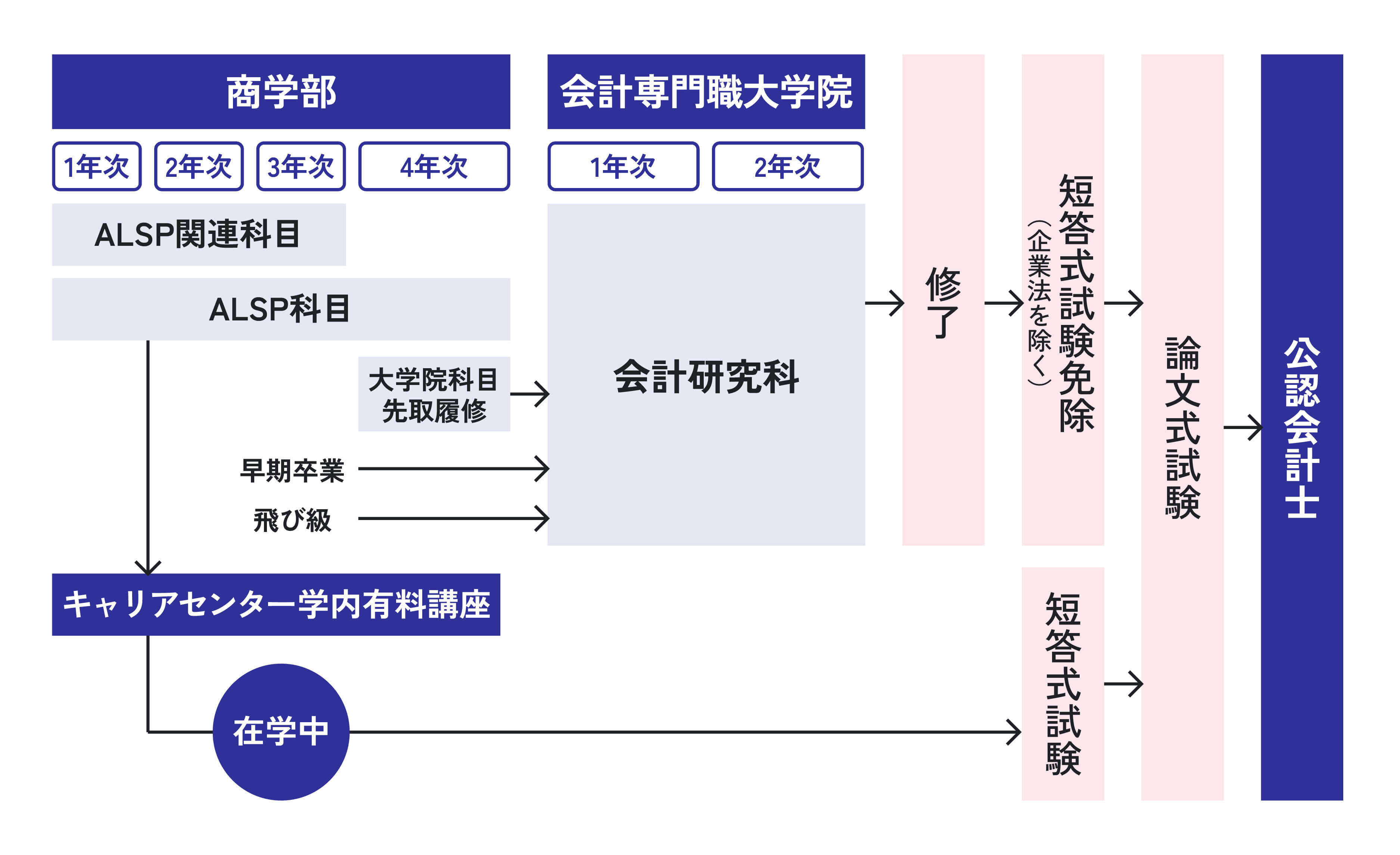 公認会計士のプログラム概要を表した図