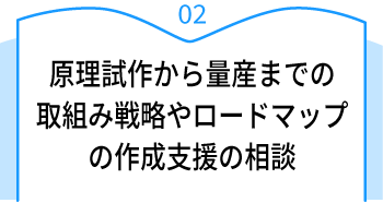 02 原理試作から量産までの取組み戦略やロードマップの作成支援の相談