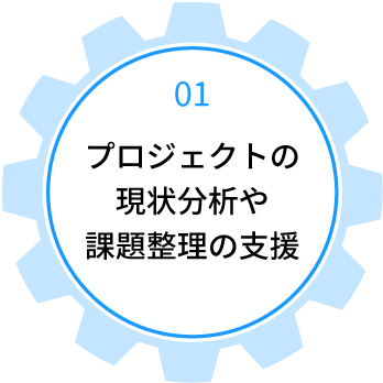 01 プロジェクトの現状分析や課題整理の支援